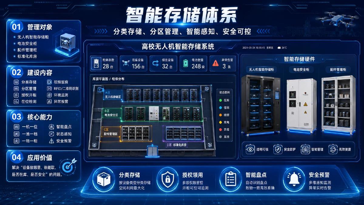高校无人机智能存储柜管理系统